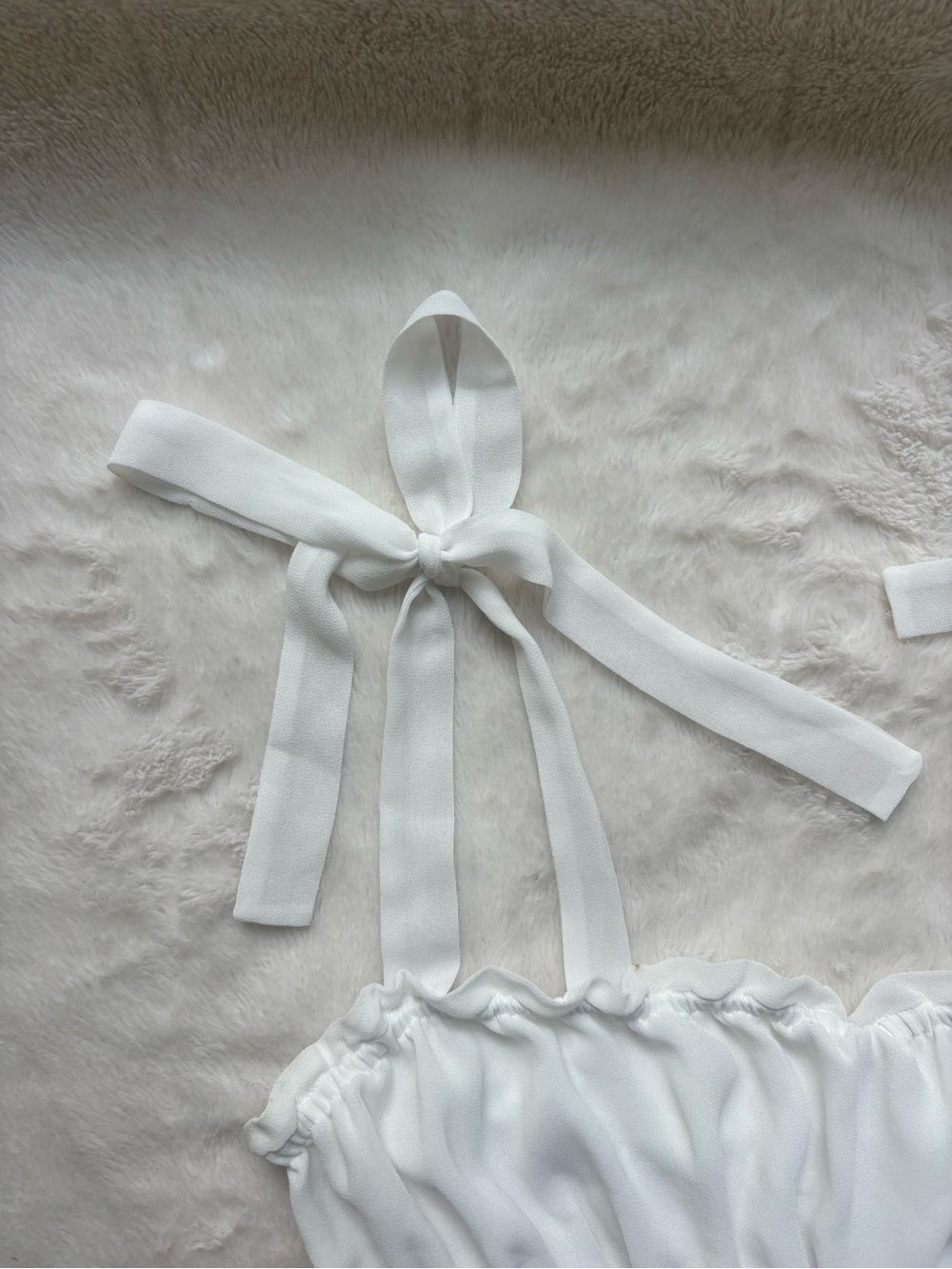 Wilfred White Strapless Ruffled Bandeau Top - Picture 5 of 15